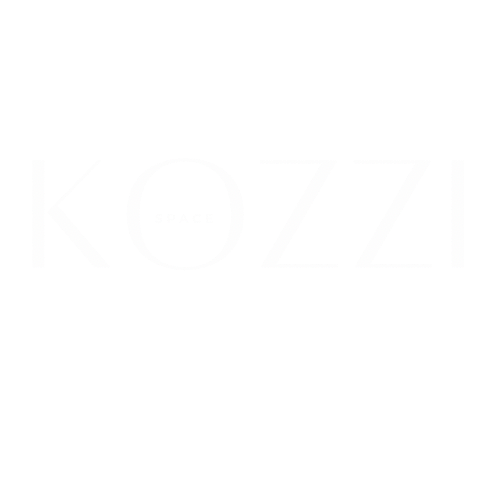Kozzi Space brand log with solid light gray color swatch