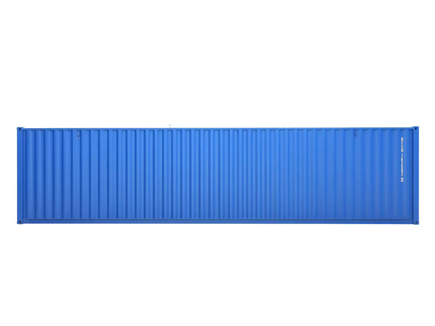Blue shipping container on a white background