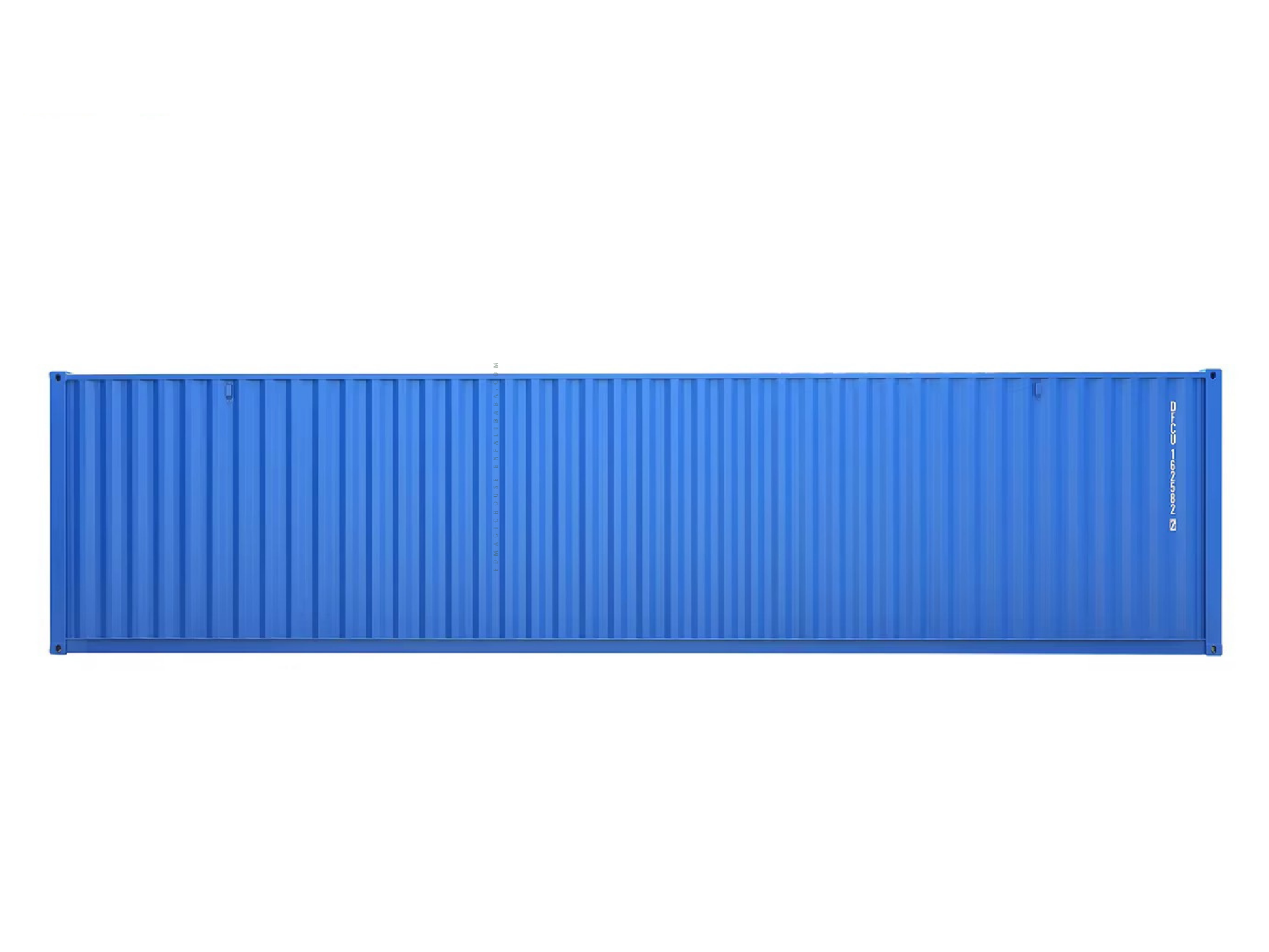 Blue shipping container on a white background