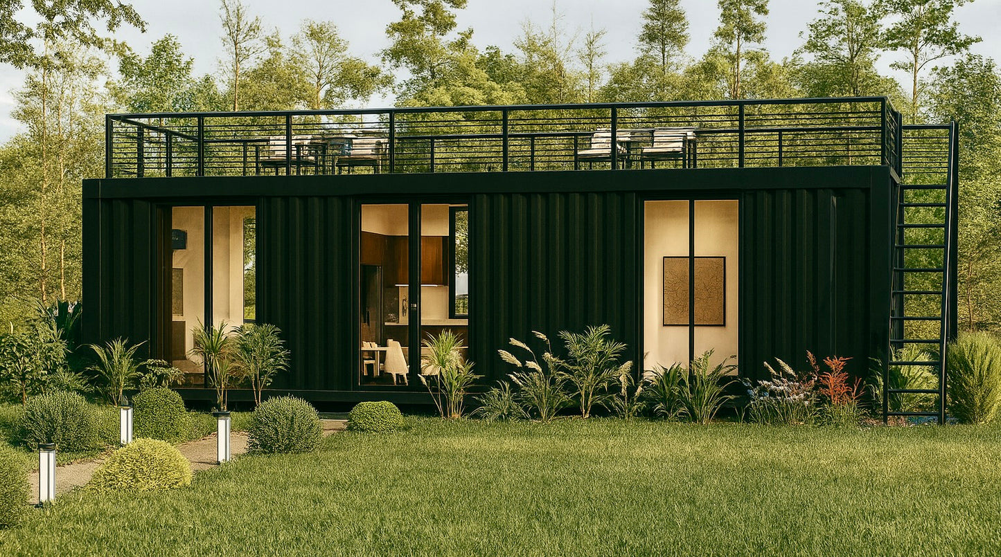 Oasis Expanded 1–2 Bedroom Container Home w/ Rooftop