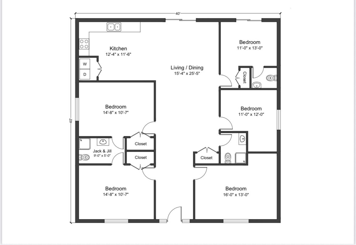 Solen Container Home 4 - 40 FT Units One Level - NEW MODEL
