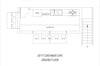 Floor plan of a 20-foot container cafe with furniture layout