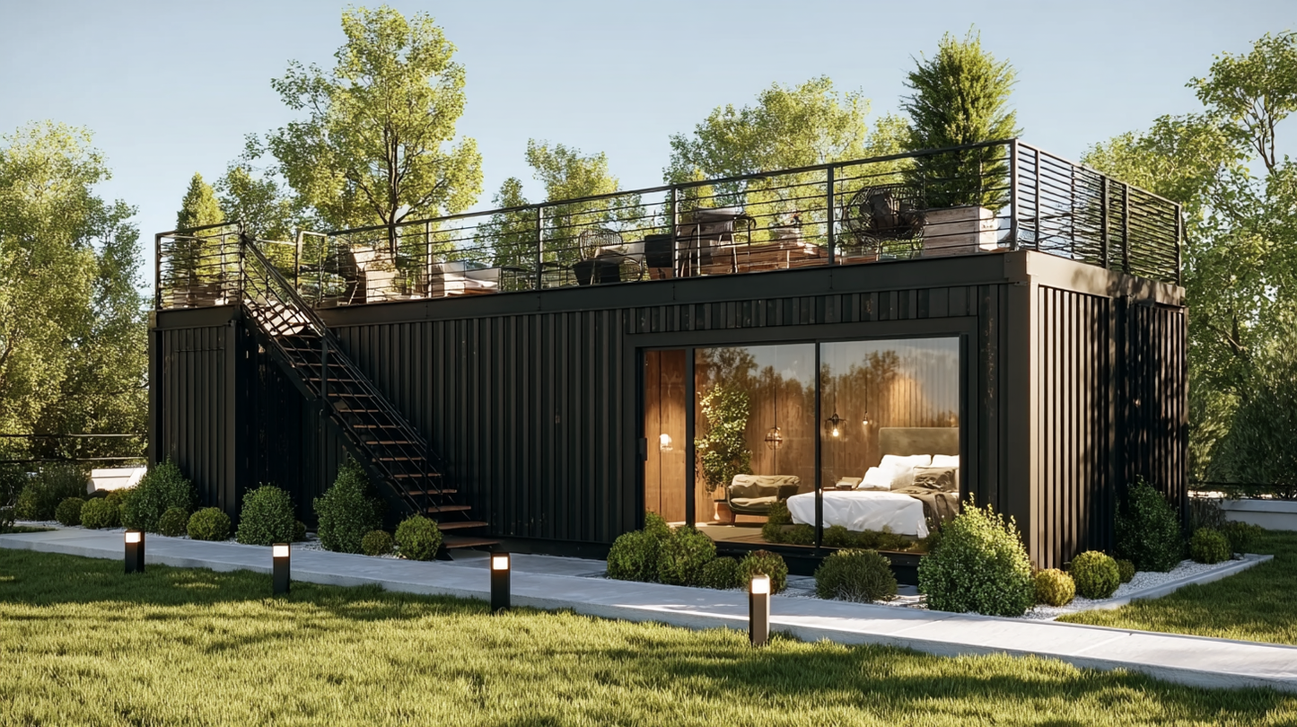 Oasis Expanded 1–2 Bedroom Container Home w/ Rooftop