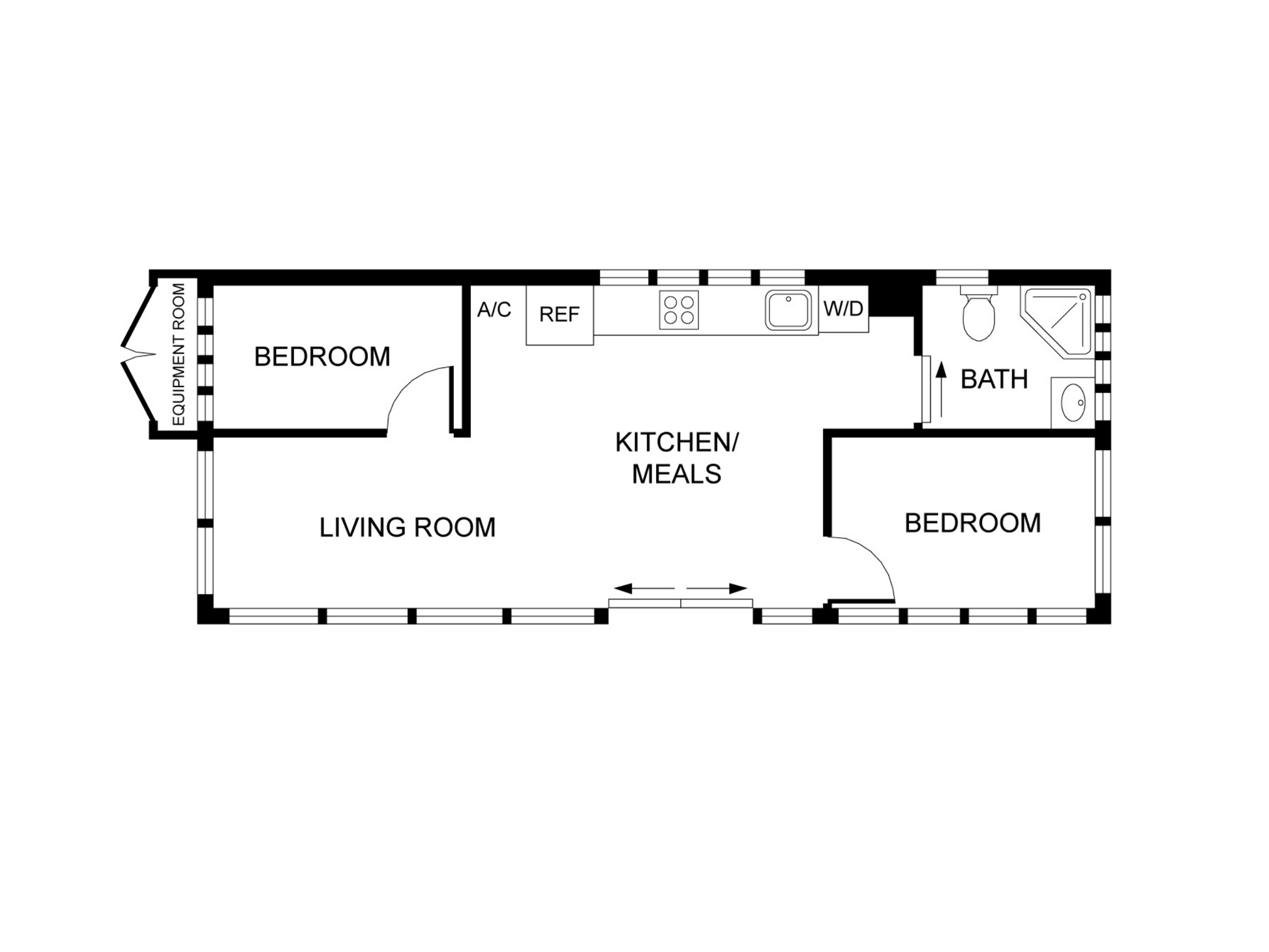 Floor plan of a house layout with rooms labeled