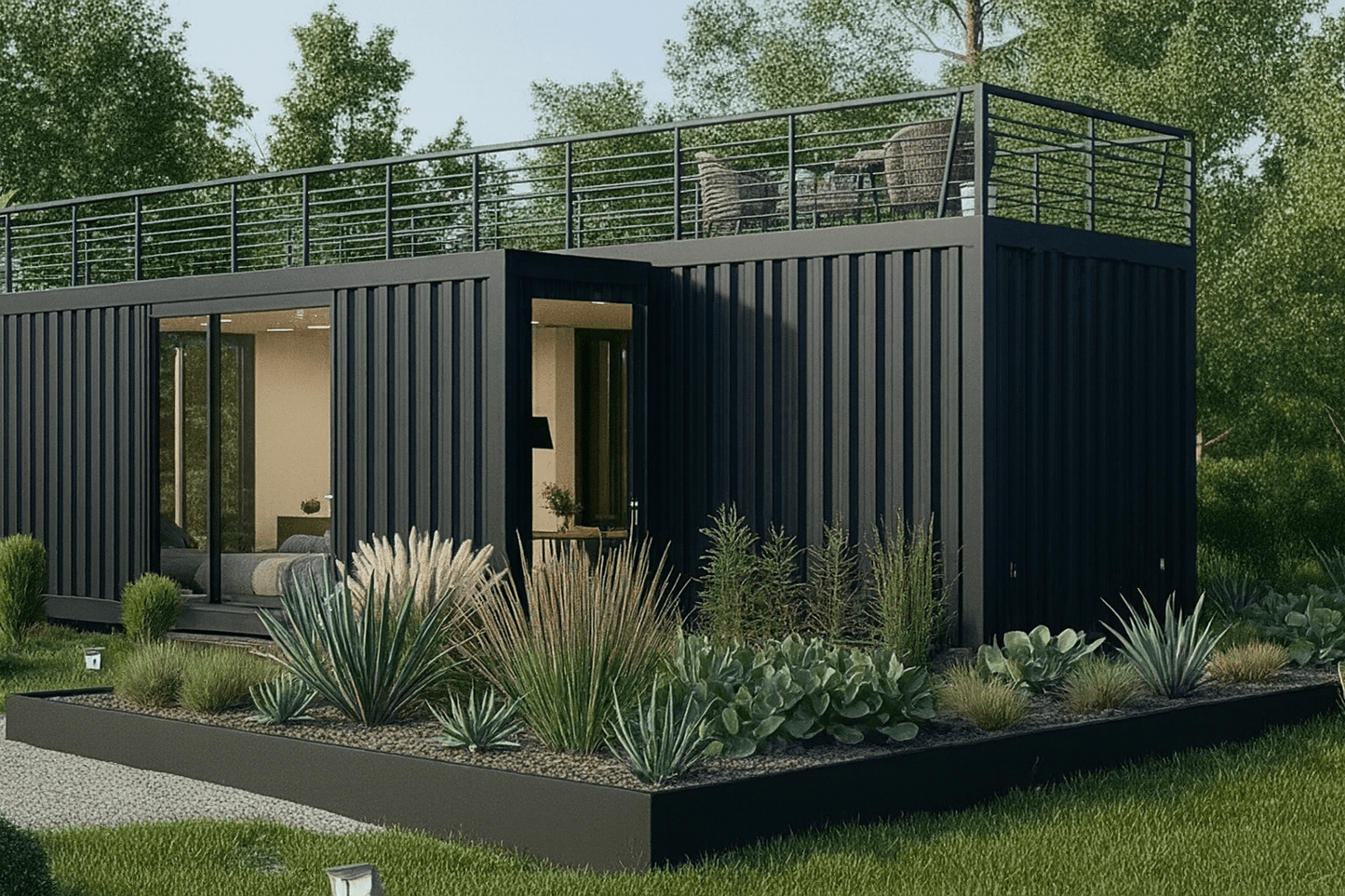 Bliss Expanded Container W/ Rooftop 40 FT / 20 FT - Kozzi Space