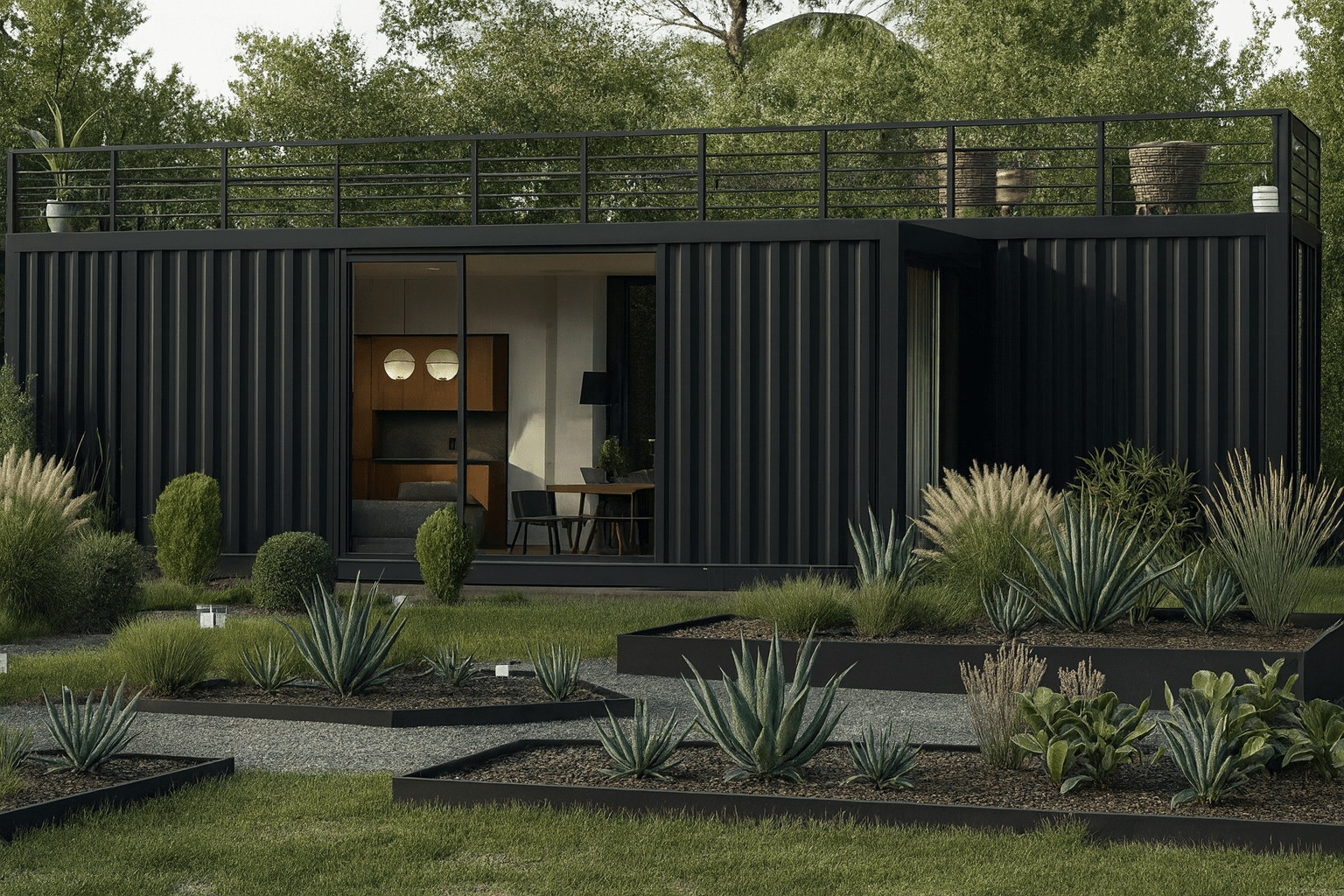 Bliss Expanded Container W/ Rooftop 40 FT / 20 FT - Kozzi Space