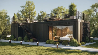 Oasis Expanded 1–2 Bedroom Container Home w/ Rooftop