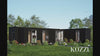 L-shape container living home with luxury furnitures, smart technologies