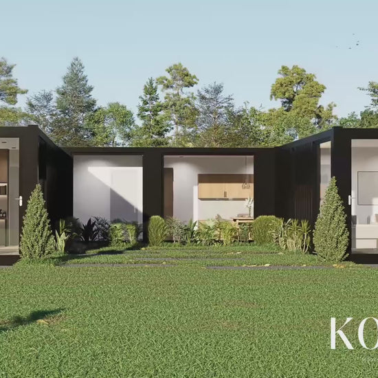 Luxury redefined modular container living with sleek kitchens, designer furnishings, and all the comforts of home.