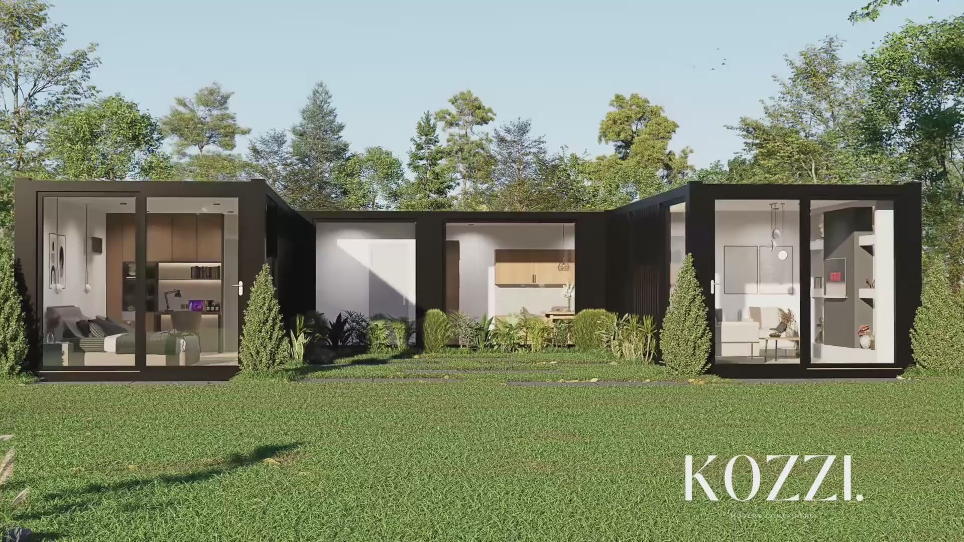 Luxury redefined modular container living with sleek kitchens, designer furnishings, and all the comforts of home.