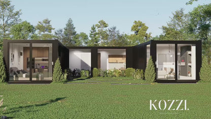 Luxury redefined modular container living with sleek kitchens, designer furnishings, and all the comforts of home.